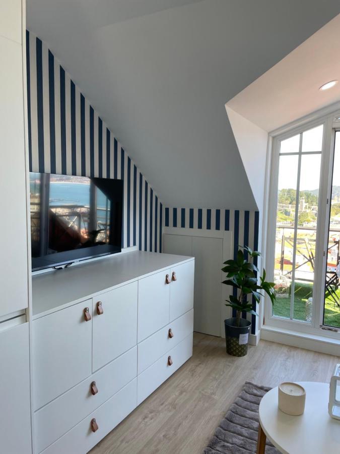 Estudio Impresionantes Vistas Con Terraza Y Piscina Baiona Extérieur photo